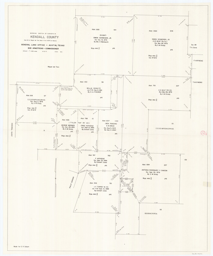 66694, Kendall County Working Sketch 22, General Map Collection