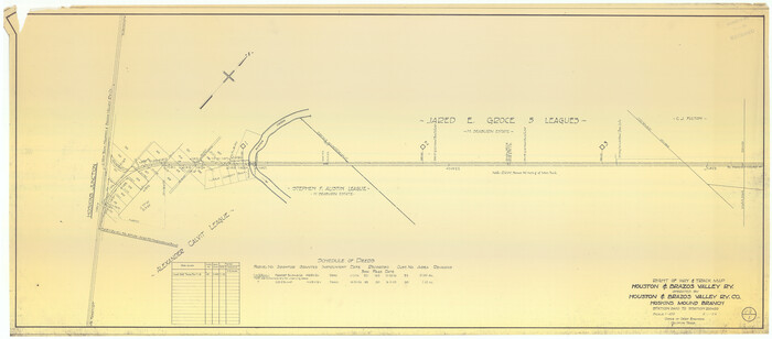 66713, Right of Way & Track Map Houston & Brazos Valley Ry. operated by Houston & Brazos Valley Ry. Co., Hoskins Mound Branch, General Map Collection