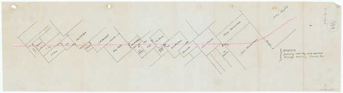 66739, Sketch Showing Land Ties with Houston & Texas Central Railroad Through Harris County, Texas, General Map Collection