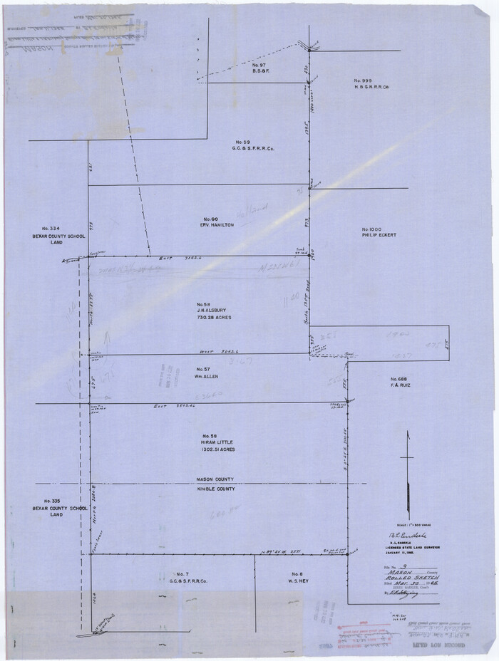6676, Mason County Rolled Sketch 3, General Map Collection