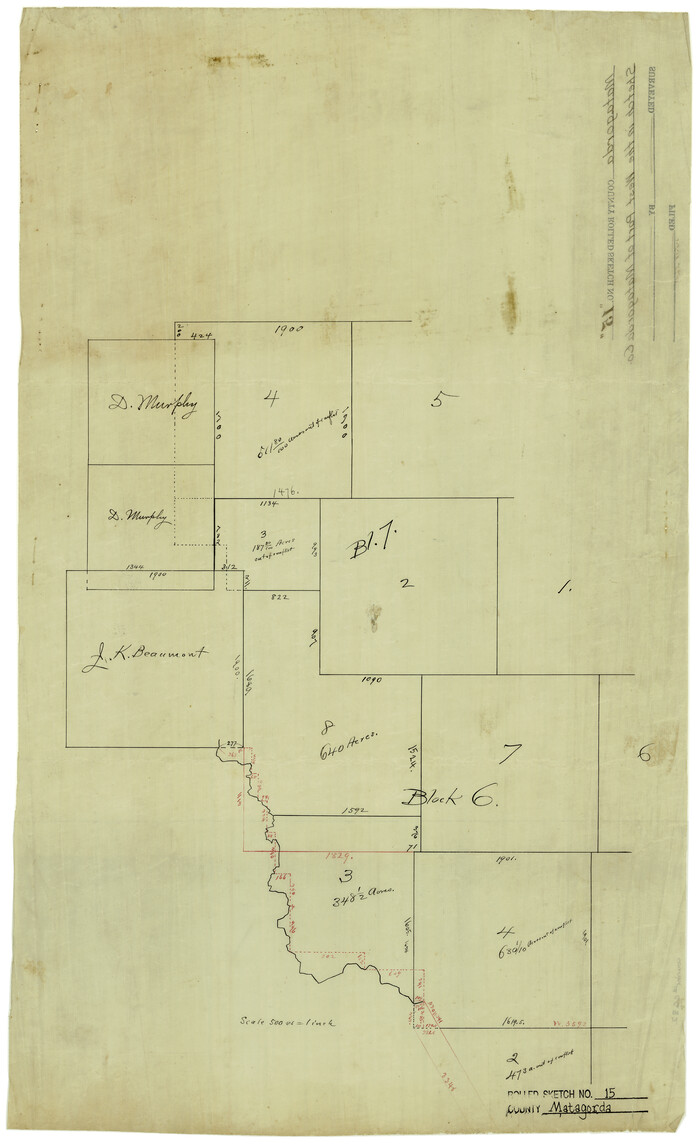 6682, Matagorda County Rolled Sketch 15, General Map Collection
