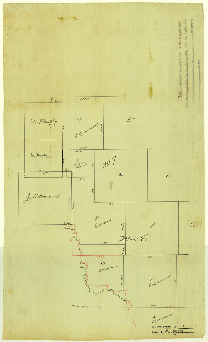 6682, Matagorda County Rolled Sketch 15, General Map Collection