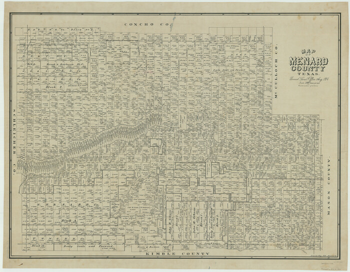 66927, Map of Menard County Texas, General Map Collection