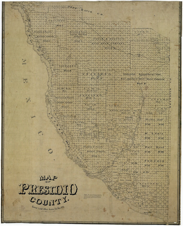 66987, Map of Presidio County, General Map Collection