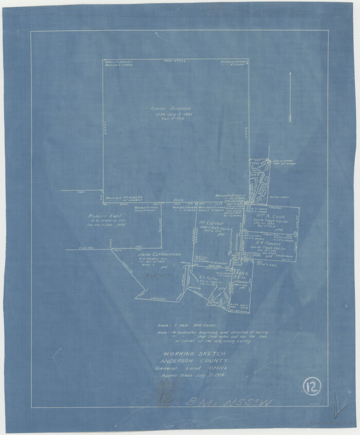 67012, Anderson County Working Sketch 12, General Map Collection