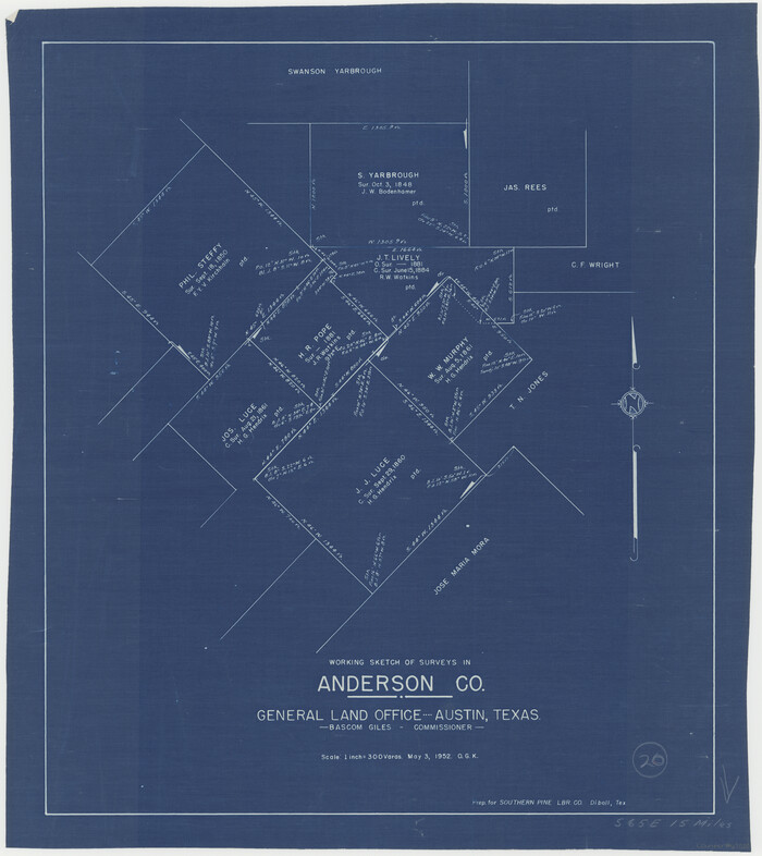 67020, Anderson County Working Sketch 20, General Map Collection