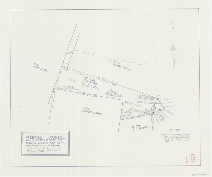 67040, Anderson County Working Sketch 40, General Map Collection