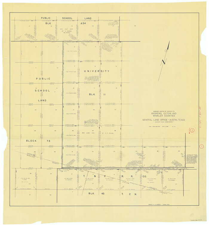 67047, Andrews County Working Sketch 1, General Map Collection