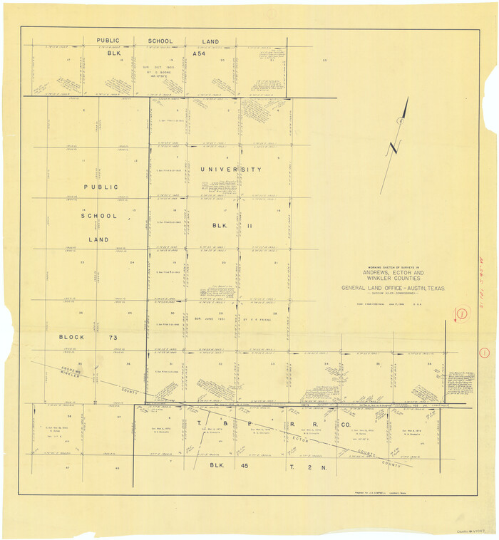 67047, Andrews County Working Sketch 1, General Map Collection