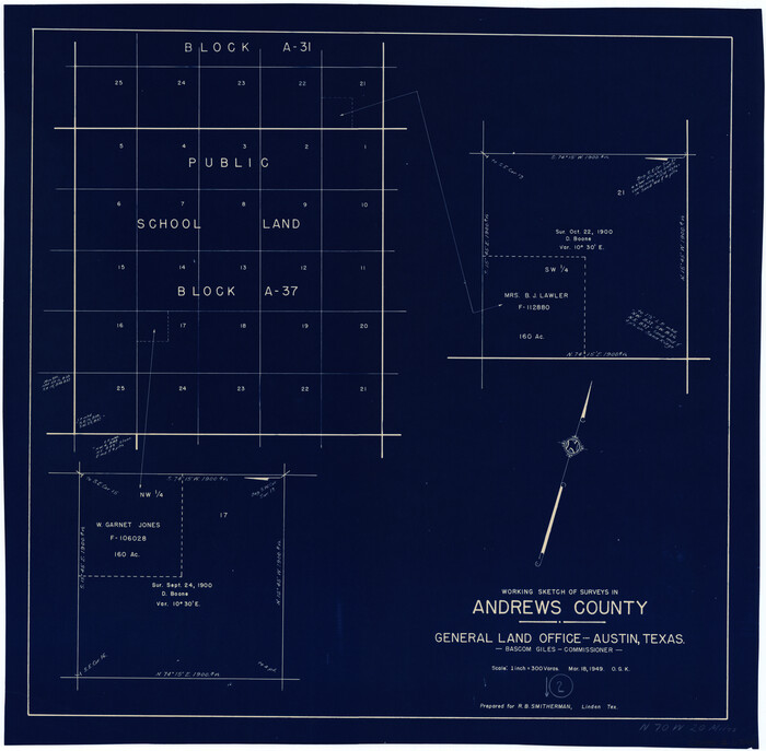 67048, Andrews County Working Sketch 2, General Map Collection