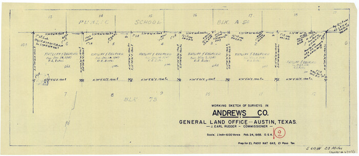 67055, Andrews County Working Sketch 9, General Map Collection