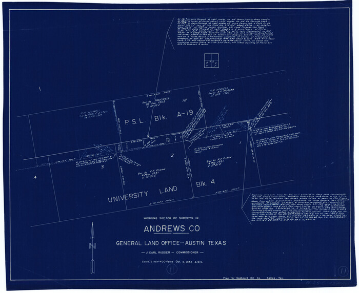 67057, Andrews County Working Sketch 11, General Map Collection