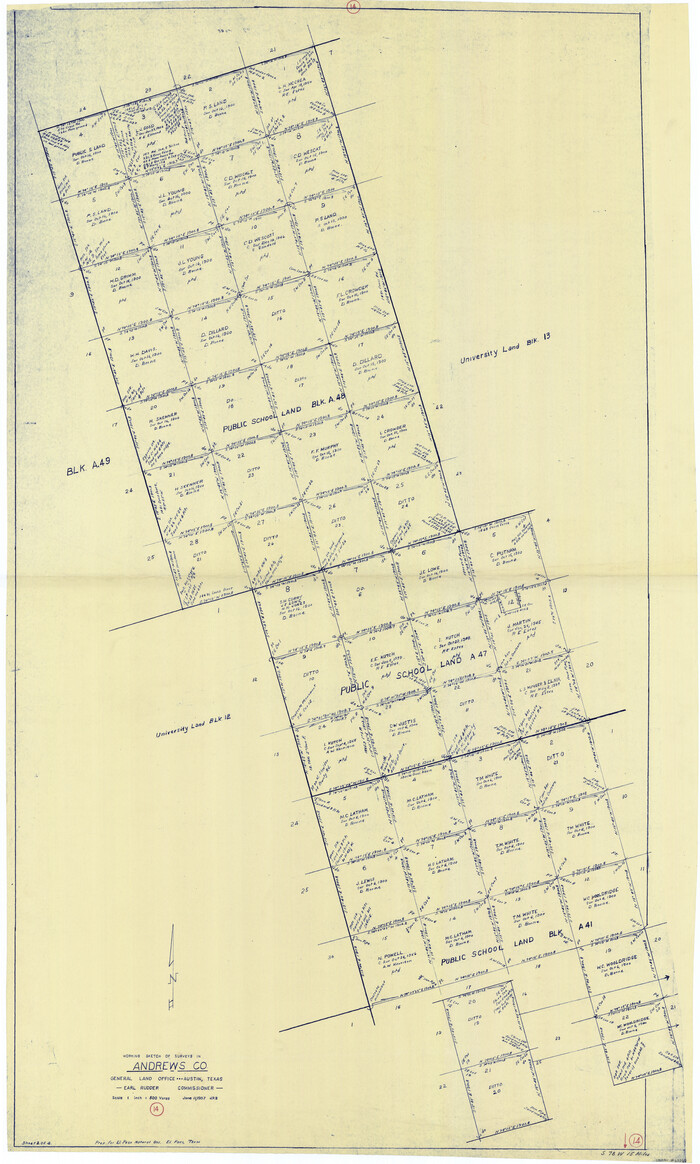 67060, Andrews County Working Sketch 14, General Map Collection
