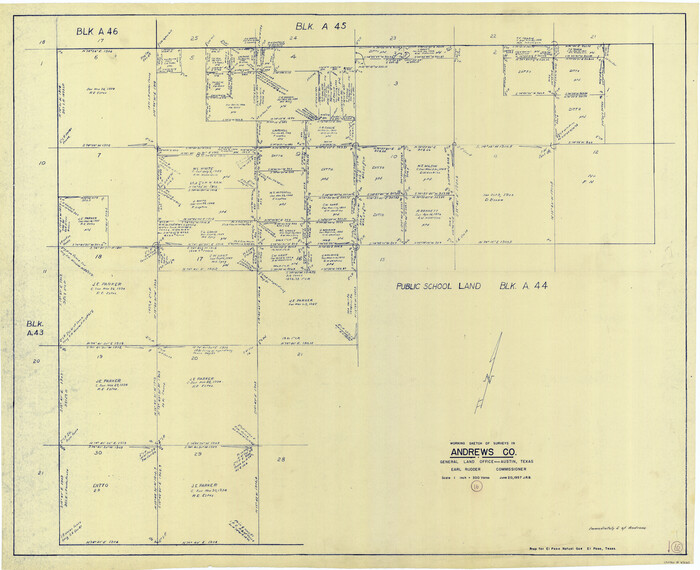 67062, Andrews County Working Sketch 16, General Map Collection