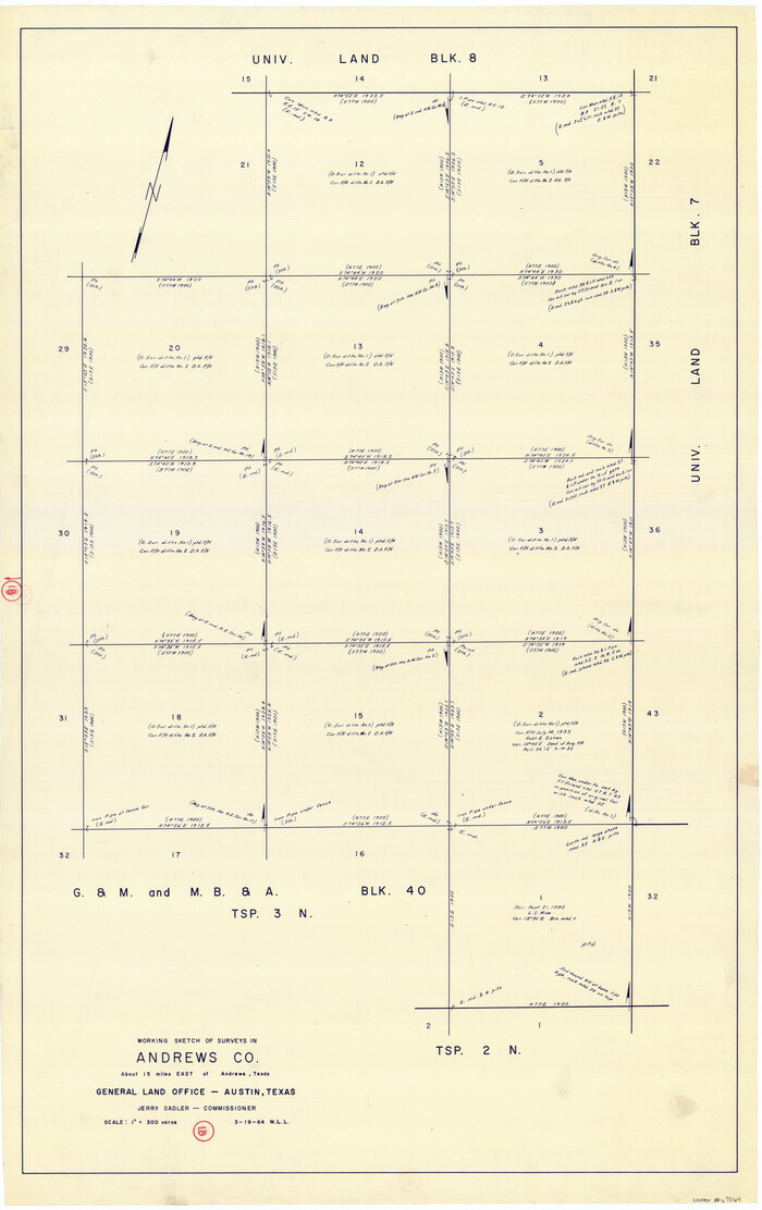 67064, Andrews County Working Sketch 18, General Map Collection