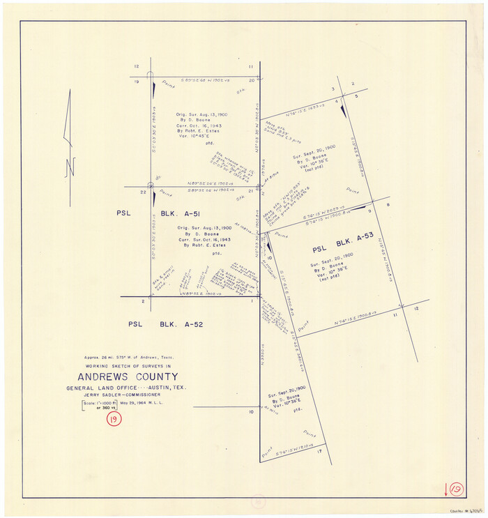 67065, Andrews County Working Sketch 19, General Map Collection