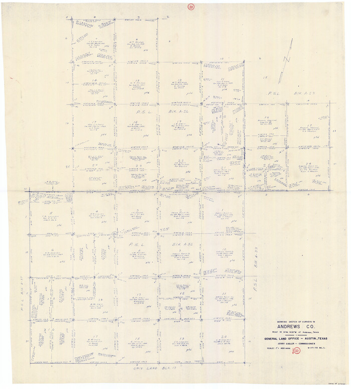 67066, Andrews County Working Sketch 20, General Map Collection