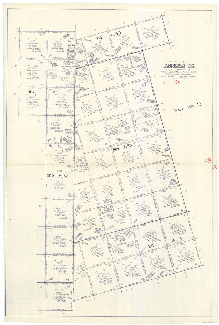 67070, Andrews County Working Sketch 24, General Map Collection