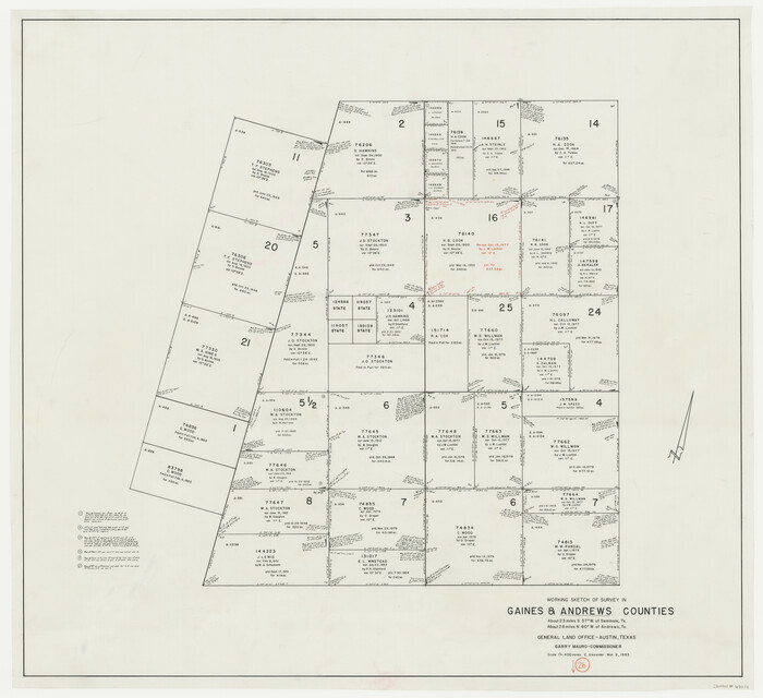 67072, Andrews County Working Sketch 26, General Map Collection