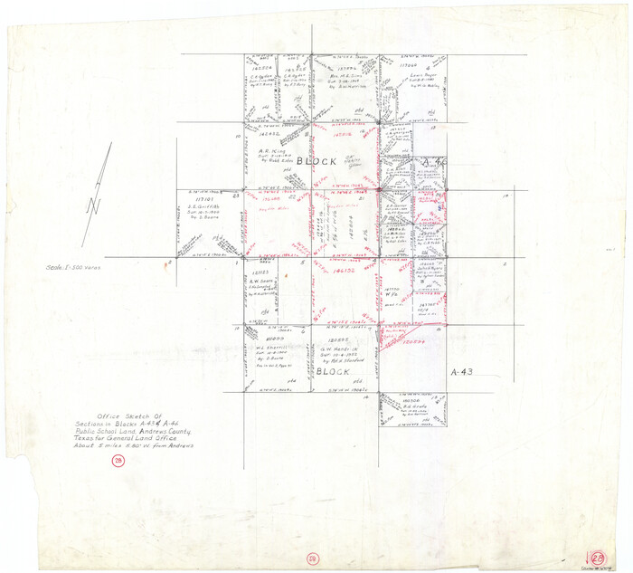67074, Andrews County Working Sketch 28, General Map Collection