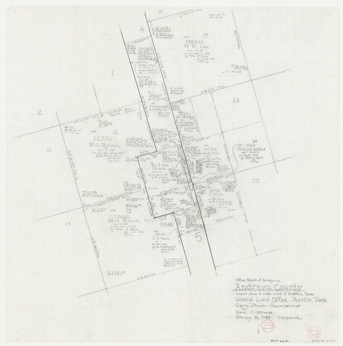 67075, Andrews County Working Sketch 29, General Map Collection