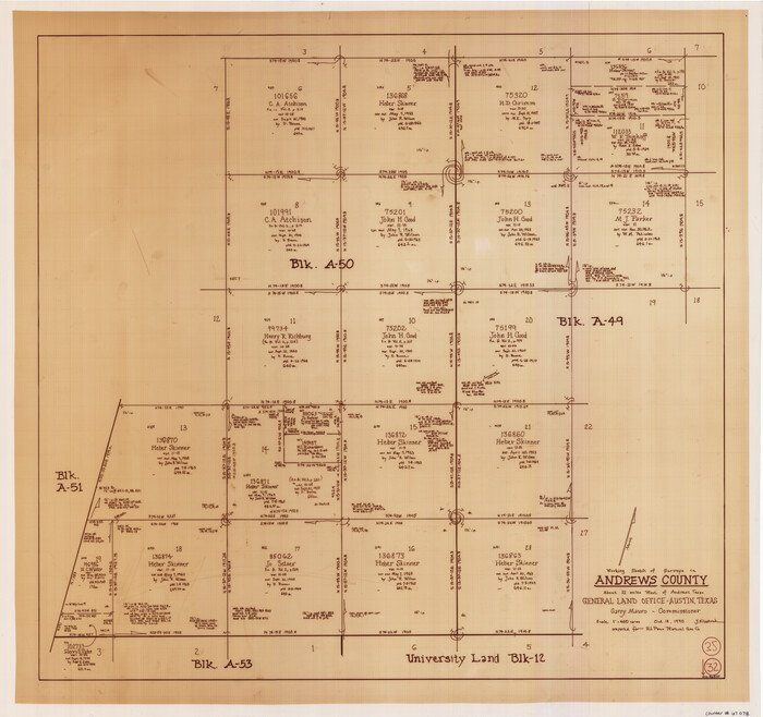 67078, Andrews County Working Sketch 32, General Map Collection