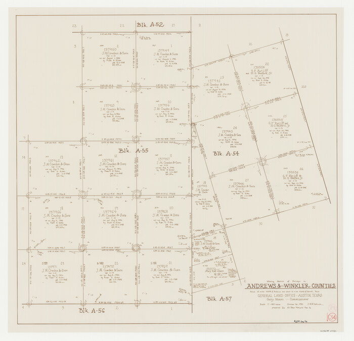 67080, Andrews County Working Sketch 34, General Map Collection