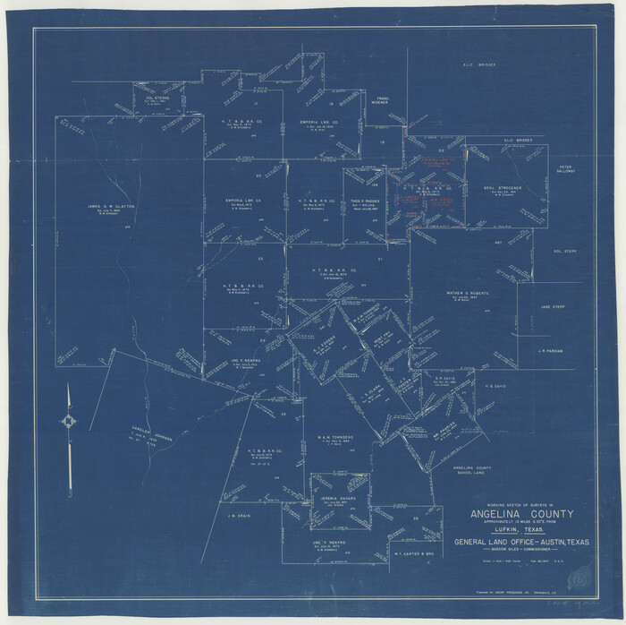 67102, Angelina County Working Sketch 21, General Map Collection