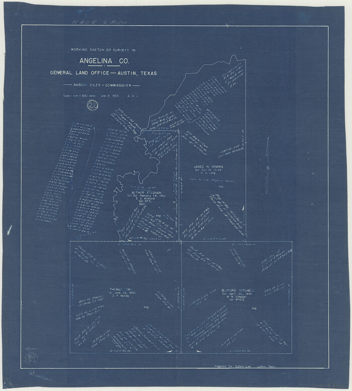 67103, Angelina County Working Sketch 22a, General Map Collection