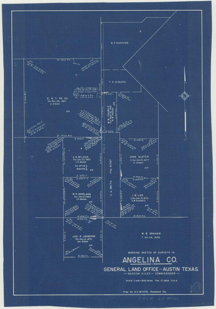 67107, Angelina County Working Sketch 25, General Map Collection
