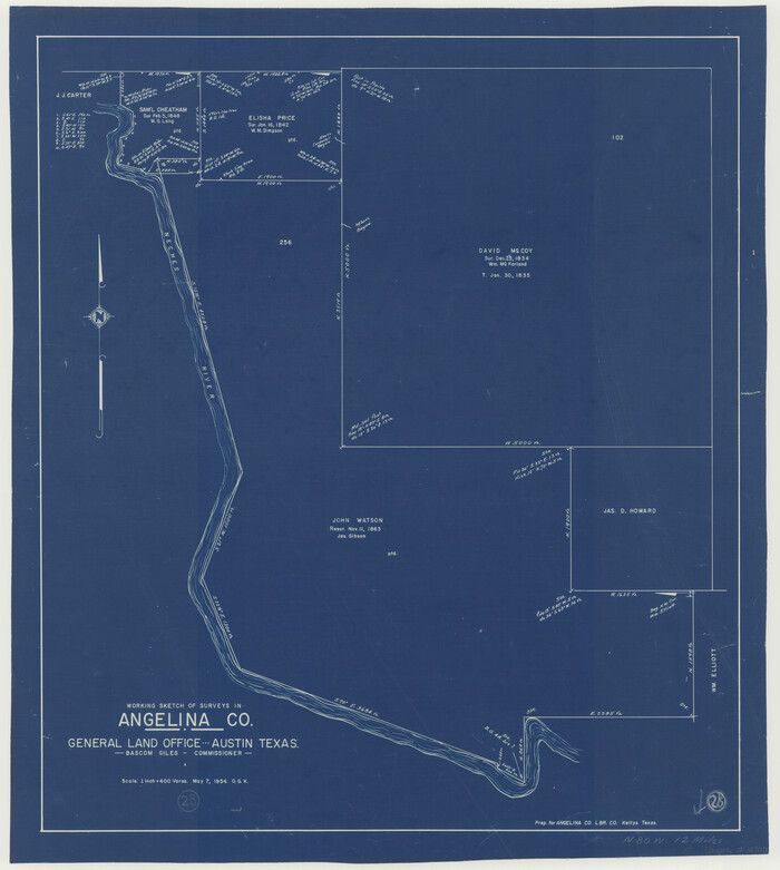 67110, Angelina County Working Sketch 28, General Map Collection