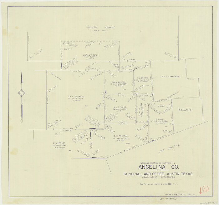 67116, Angelina County Working Sketch 33, General Map Collection