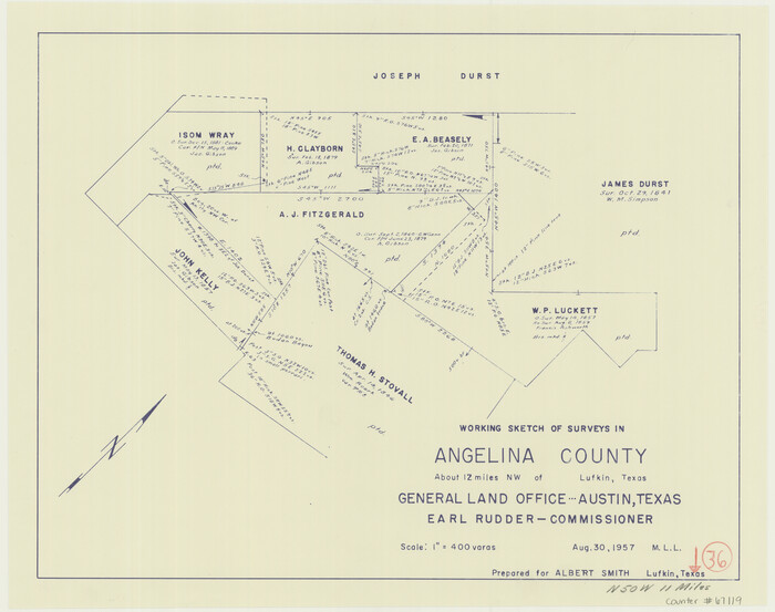 67119, Angelina County Working Sketch 36, General Map Collection
