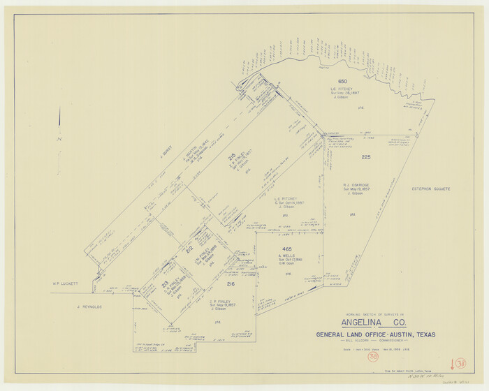 67121, Angelina County Working Sketch 38, General Map Collection