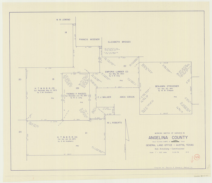 67127, Angelina County Working Sketch 44, General Map Collection