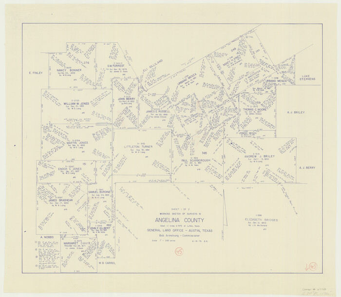 67128, Angelina County Working Sketch 45, General Map Collection
