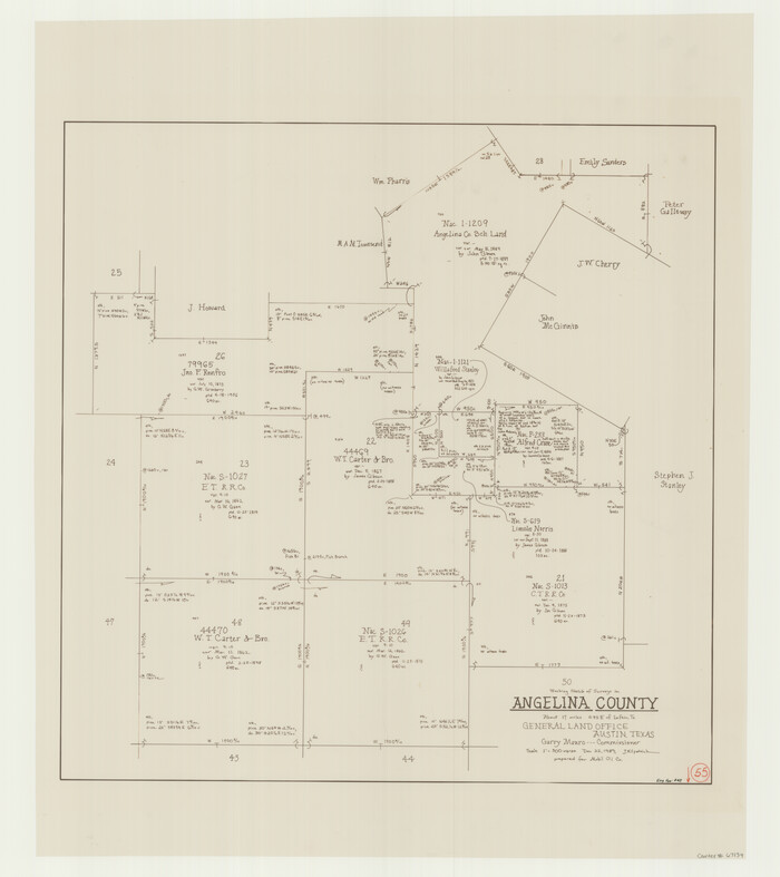 67139, Angelina County Working Sketch 55, General Map Collection