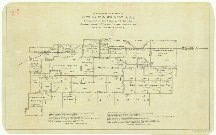 67145, Archer County Working Sketch 5, General Map Collection