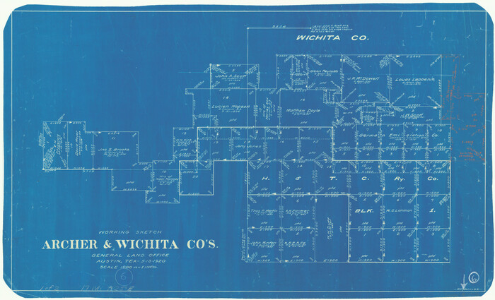 67146, Archer County Working Sketch 6, General Map Collection