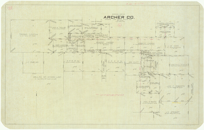 67150, Archer County Working Sketch 10a, General Map Collection