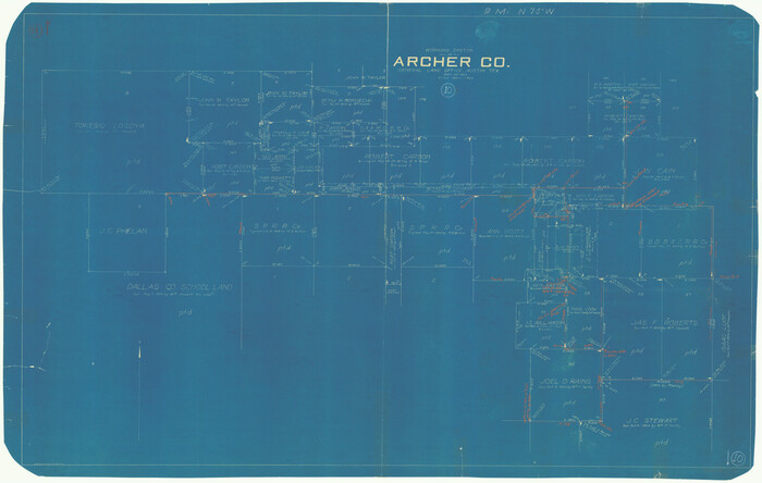 67151, Archer County Working Sketch 10b, General Map Collection
