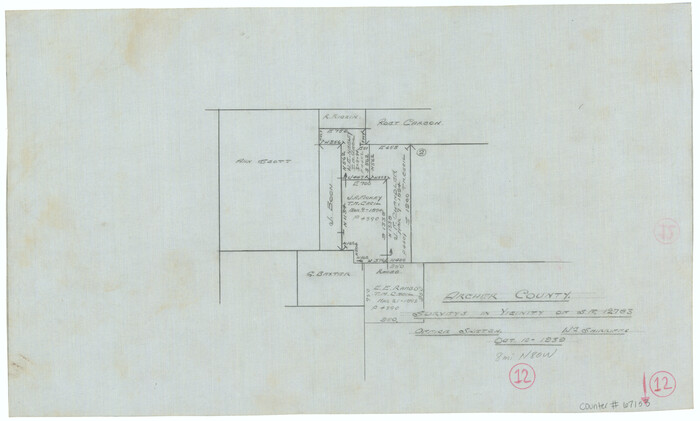67153, Archer County Working Sketch 12, General Map Collection
