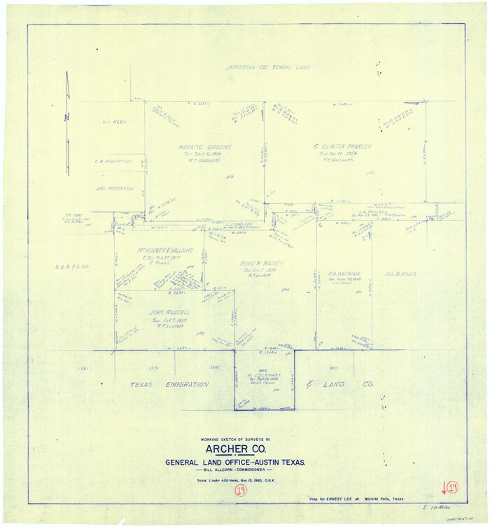 67160, Archer County Working Sketch 19, General Map Collection