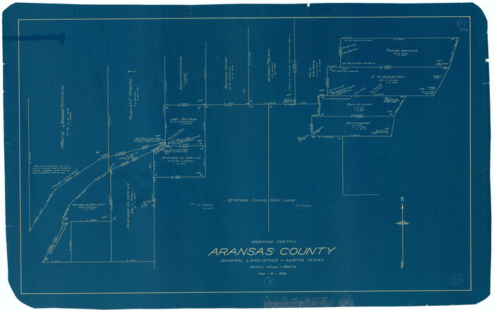 67170, Aransas County Working Sketch 3, General Map Collection