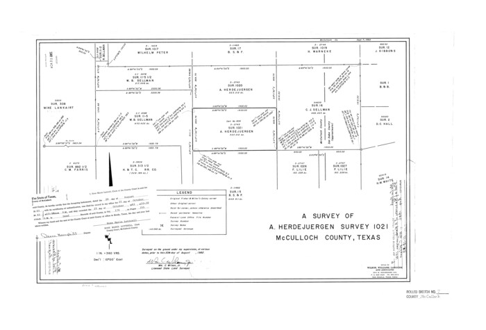 6718, McCulloch County Rolled Sketch 7, General Map Collection