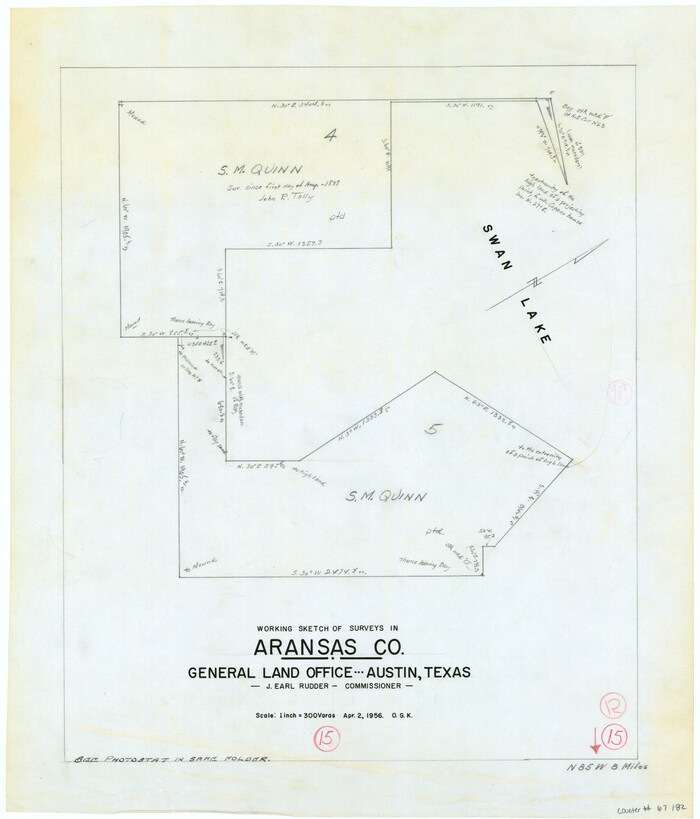 67182, Aransas County Working Sketch 15, General Map Collection