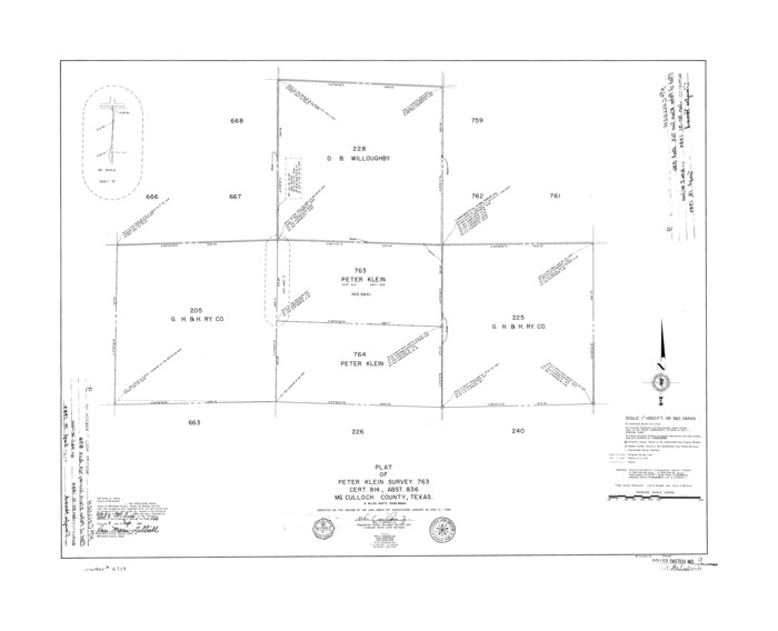 6719, McCulloch County Rolled Sketch 9, General Map Collection