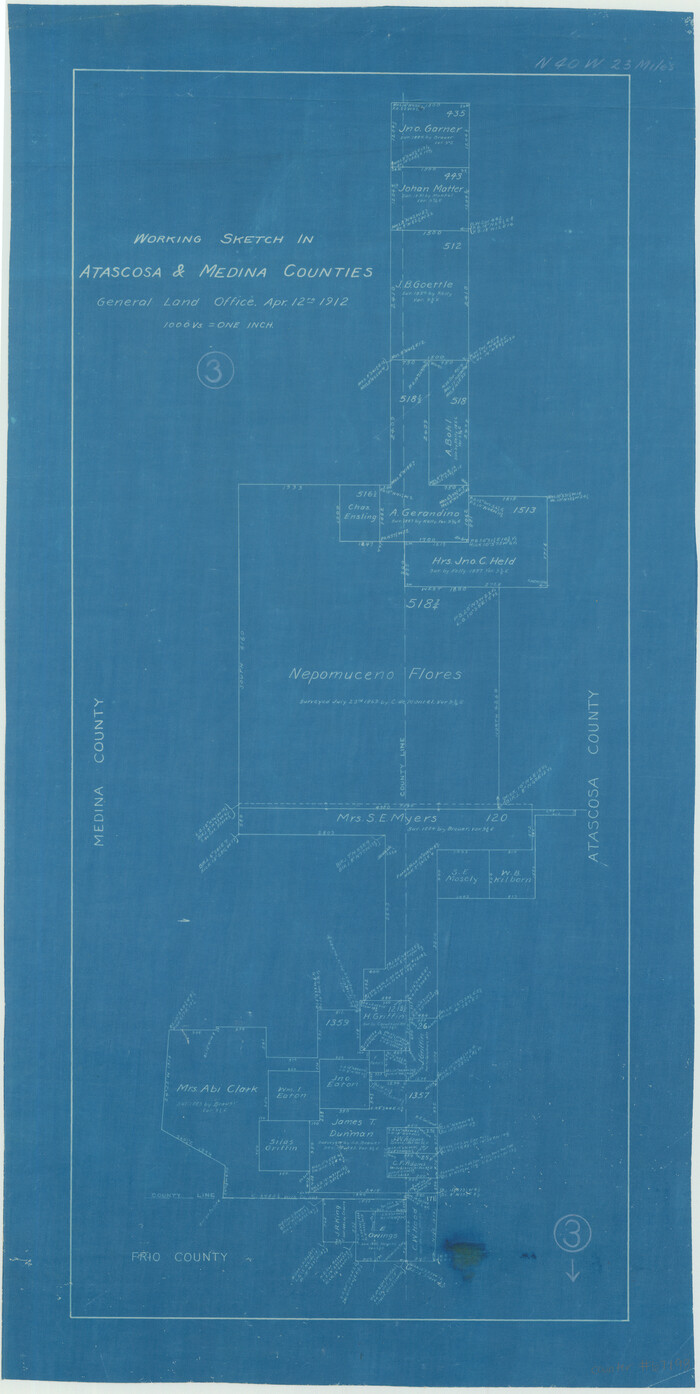 67198, Atascosa County Working Sketch 3, General Map Collection