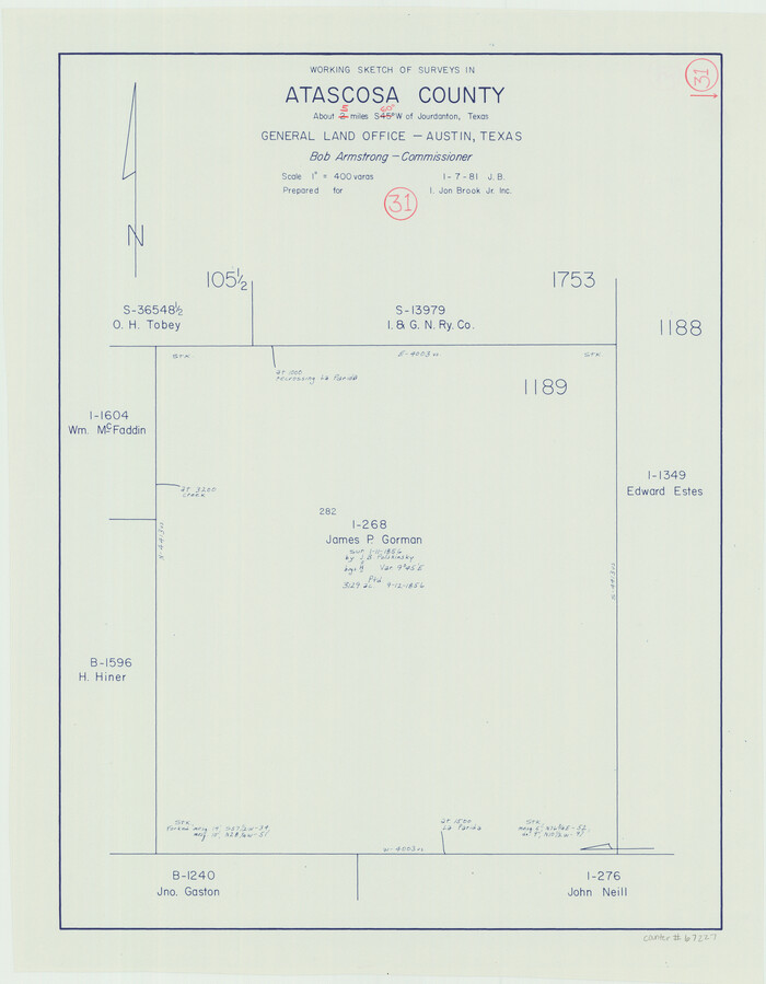 67227, Atascosa County Working Sketch 31, General Map Collection