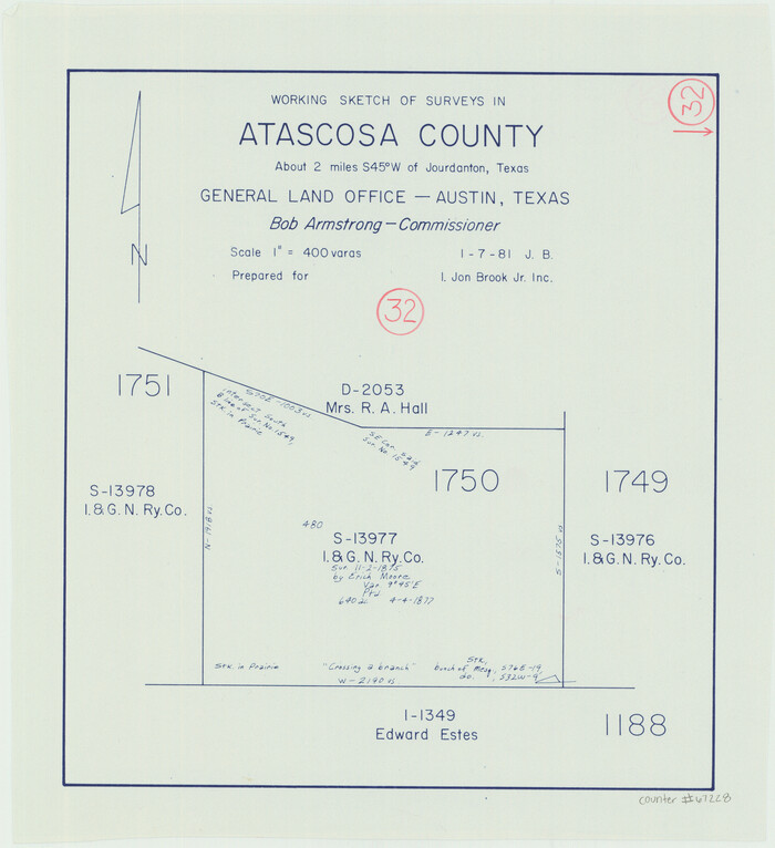 67228, Atascosa County Working Sketch 32, General Map Collection